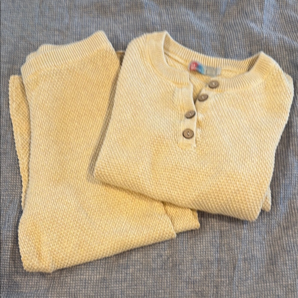 Yellowish beige Free People Beach Hailee sweater set